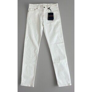 NWT Zegna Slim Fit Ivory White Jeans Men’s 32 Quiet Luxury Denim Designer $750